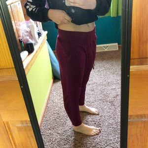 Maroon active joggers